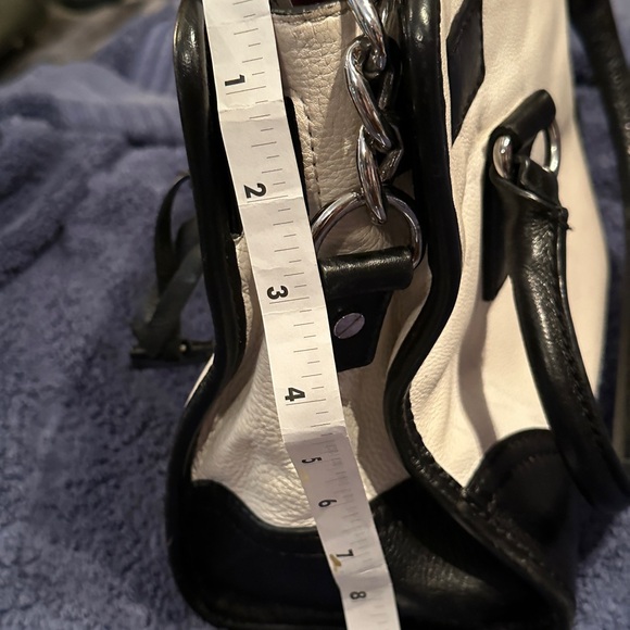 Michael Kors Hamilton white and black pebbled leather with pony hair. RARE! - Picture 4 of 9